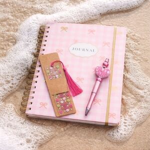 Pink and Gold Bow Journal